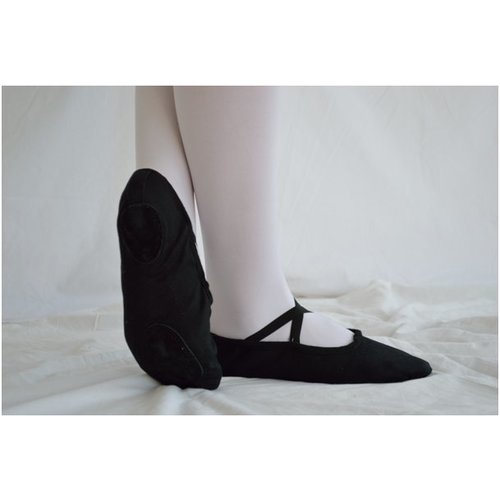 Dansgirl Balletschoenen splitzool zwart Dansgirl Balletschoenen splitzool zwart