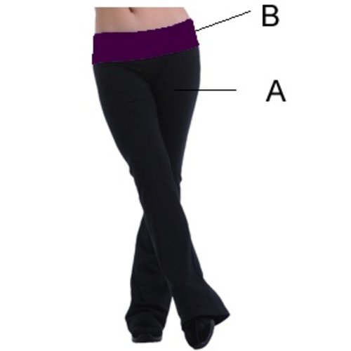 Dansgirl Jazzbroek dames roll down paars Dansgirl Jazzbroek dames roll down paars