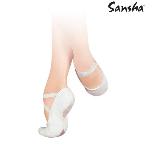 Sansha Balletschoenen Pro 1C N wit splitzool Sansha Balletschoenen Pro 1C N wit splitzool