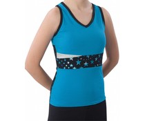 Pizzazz Superstar cheer top turquoise Pizzazz Superstar cheer top turquoise