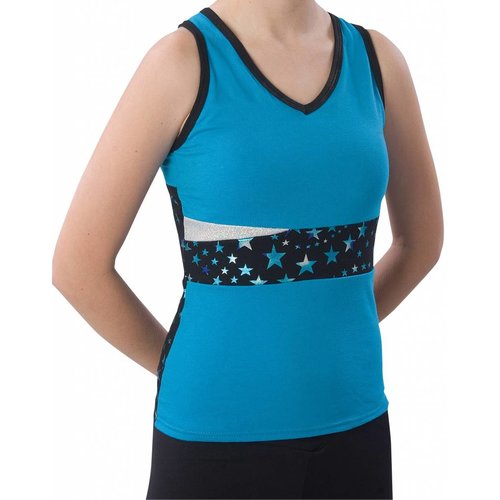 Pizzazz Superstar cheer top turquoise Pizzazz Superstar cheer top turquoise