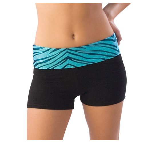 Pizzazz Short zwart / zebra glitter turquoise Pizzazz Short zwart / zebra glitter turquoise