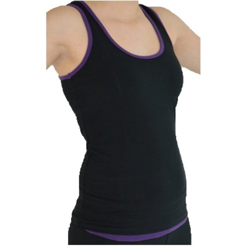 Dansgirl Danstop zwart met paars Dansgirl Danstop zwart met paars