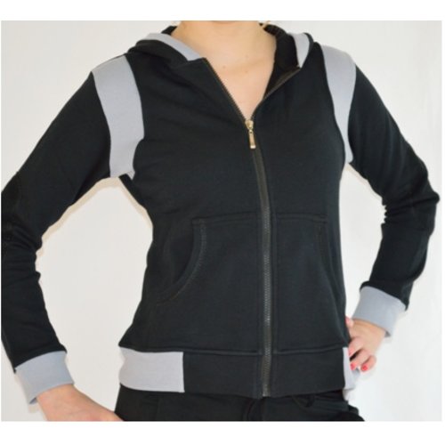 Dansgirl Sportvest kinder zwart met grijs Dansgirl Sportvest kinder zwart met grijs