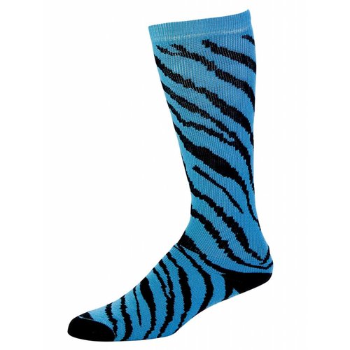 Pizzazz Knie sok zebra print turquoise Pizzazz Knie sok zebra print turquoise