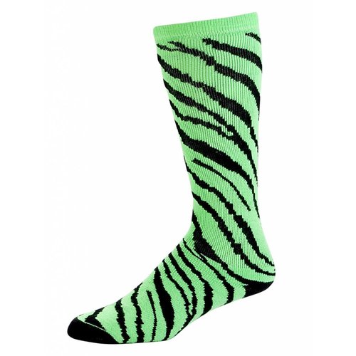Pizzazz Knie sok zebra print lime Pizzazz Knie sok zebra print lime