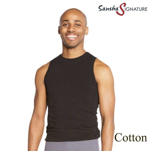 Sansha Signature Heren top mouwloos zwart Sansha Signature Heren top mouwloos zwart