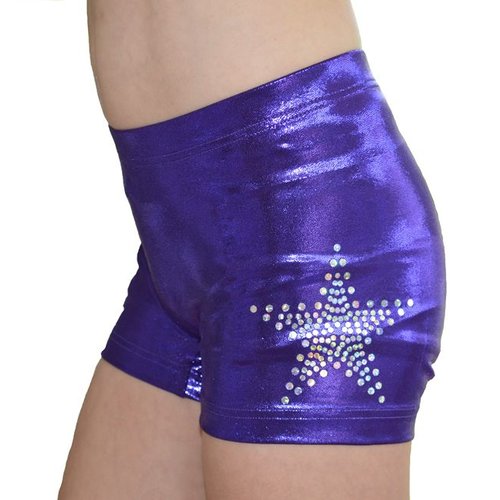 Ervy Kinder turn short metallic paars Ervy Kinder turn short metallic paars