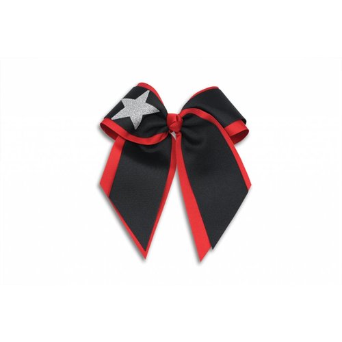 Pizzazz Cheerleader Hairbow zwart/rood Pizzazz Cheerleader Hairbow zwart/rood
