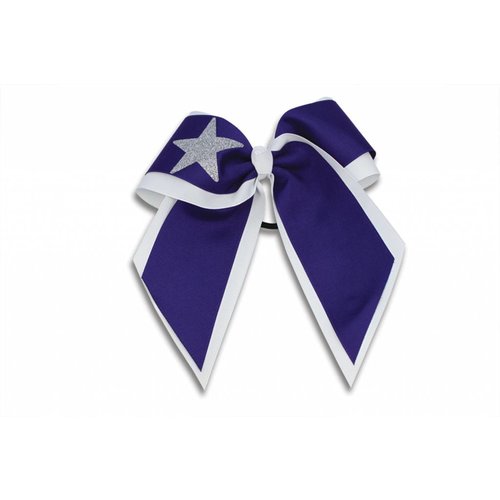 Pizzazz Cheerleader Hairbow wit/paars Pizzazz Cheerleader Hairbow wit/paars