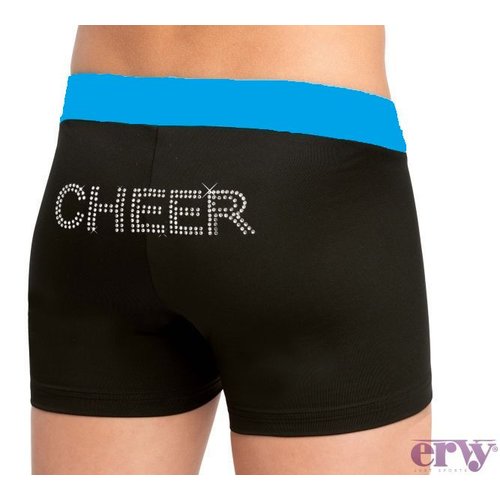 Ervy Cheer short strass zwart/blauw kinder Ervy Cheer short strass zwart/blauw kinder
