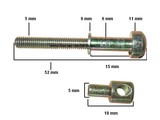 Kettingspanner voor Stihl 009, 010, 011, 012, 017, 018, 019T, 021, 023, 024, 025, 028, 032, 034, 038, 041AV, 042AV, 048, 056, MS170, MS180, MS190T, MS191T, MS240, MS340, E14, E140, E160, MSE200C, Motorzaag, Kettingzaag, Spanvijs Stihl, Spanbouten