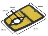 Luchtfilter Stiga SB52 - SB52P - SB44 - SB43P - SB44P, Castelgarden XB45P - XB45FP - XB55DP - XB55P - XB55FP, Alpina Star 45FP - Star 55DP - Star 55FP, Bosmaaier, Trimmer, Strimmer, Mountfield, Lucht Filter, Castel Garden