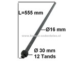Stuuras met Tandwiel voor MTD - Bolens - Cub Cadet - Wolf - Yardman - White, Zitmaaier - Frontmaaier - Tuintrekker, Mtd 12/96 - 15,5/107 - 160/92H - 125/96 - 175/107 - Eurotrac 155/102 - H180 - P160HG - P180AMN