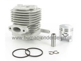 SHINDAIWA Cilinder Ø 36 mm Compleet voor BP35, BP40LA, C35, C35LA, C350, R35F, R40FT, T350 Bosmaaiers, Bermmaaiers, Trimmers, Complete Cylinder Set met Zuiger, Zuigerveren en Pistonpen, ECHO - SHINDAIWA