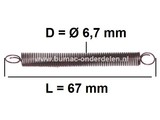 Regulateurveer B&S Sprint - Quatro - Classic Motor, Regelveer voor bediening van de Gasklep bij Carburateur op Grasmaaier, Gazonmaaier, Cirkelmaaier, Benzinemaaier, Loopmaaier, Briggs & Stratton