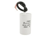 Condensator 20 µF met kabel Elektro Motor, Elektrische Grasmaaier, Grasmachine, Hakselaar, Hogedrukreiniger Gazonmaaier van Bosch, Black en Decker, Wolf, Greenway, MTD, Husqvarna, Flymo, Gardena, Brill, Jonsered, Viking, Sabo, Partner, Mcculloch 20 µF