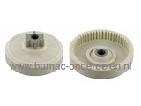 Koppelingstrommel met Vast Aandrijftandwiel voor Husqvarna, ALKO KE1600 - 1800W, FERM FCS1800W, MCCULLOCH EM235 - ES16-1, PARTNER P1435 - P2114 - P2116, STIGA Gardenclub SE1800W, TALON AC211 - AC116 Kettingzaag