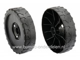 Kunststof Wiel Ø 190 mm STIGA - CASTELGARDEN - MOUNTFIELD - ALPINA Grasmaaier - Loopmaaier - Cirkelmaaier, oa Multiclip 46 en Combi 45