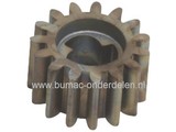 Aandrijf Tandwiel 15T CASTELGARDEN - STIGA - MOUNTFIELD - ALPINA Grasmaaiers oa Modellen Turbo 46 - Collector 46 - SP180, Loopmaaier - Benzinemaaier - Cirkelmaaier - Duwmaaier