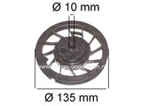 B&S Startpoelie met Startveer Intek - Quantum Motor met 5 - 6,5 PK op Grasmaaier - Cirkelmaaier - Loopmaaier - Benzinemaaier, Briggs and Stratton Starter Koord Poelie