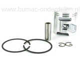 Zuiger Ø 51 voor Husqvarna en Partner K750 en K760 Bandenzaag, Doorslijper, Steenzaag, Zuiger Compleet mer Zuigerveren, Pistonpen en Borgveren