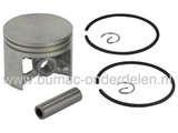 Zuiger Compleet - STIHL 034 - 036 - MS360 Kettingzaag, Motorzaag, Complete Zuigerset met Zuigerveren - Pistonpen en Borgringen voor Stihl Motorzagen - Kettingzagen