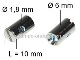 Schroefton voor Binnenkabel T/m Ø 1,8 mm Geleverd per 4 Stuks voor het zelf Samenstellen van een Bedieningskabel Gaskabel - Chokekavel - Remkabel - Stuurkabel, Schroefton met Oog - Z Haak of Ton