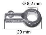 Kabelbevestiging met Oog Ø 8,2 mm voor Kabels T/m Ø 2,5 mm dik Schroefton Geleverd per 4 Stuks op Zitmaaier, Trekker, Grasmaaier, Frontmaaier, Minikraan, Shovel, Bobcat, Skelter, Cart, Brommer van Kubota, Iseki, Shibaura, Honda, Johndeere