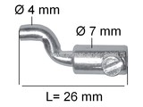 Kabelbevestiging met Z Haak Ø 4 mm voor Kabels T/m Ø 2,5 mm Schroefnippel Geleverd per 4 Stuks voor Bedieningskabel, Stuurkabel, Gaskabel, Remkabel, Chokekabel, Koppelingskabel Schroefton Trekkers, Grasmaaiers, Frontmaaiers, Zitmaaier, Shovel, Hijskraan,