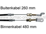 Kabel Mesinschakeling STIGA Frontmaaiers, oa Park Pro 16 HST, PTO Kabels, Koppelingskabels voor Inschakelen van Maaimessen, Maaidek Stiga - Castelgarden - Alpina - Mountfield, Zitmaaiers, Frontmaaiers, Tuintrekkers, Bedieningskabels Maaiwerk Inschakelen