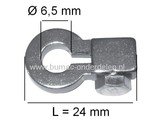 Kabel Bevestiging met Oog Ø 6,5 mm, Schroefnippel voor aan Uiteinde van Kabels T/m Ø 2,5 mm, Geleverd per 4 Stuks, Koppelingskabel, Bedieningskabel van Stiga, MTD, Husqvarna, Castelgarden, Wolf, Honda, Alko, Viking, Jonsered, Partner, Wizard