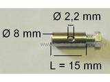 Schroefton voor Kabels T/m Ø 2,2 mm Bevestigingsnippel om Binnenkabels op Maat te Maken, Schroefnippel voor Zitmaaier, Tuintrekker, Frontmaaier, Tuinfrees, Hakfrees, Cart, Skelter, Brommer, Grasmaaier, Veegmachine, Verpakt per 4 Stuks