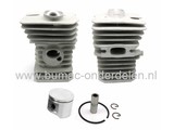 Cilinderset Ø 40 mm Husqvarna, Jonsered Kettingzaag, Bosmaaier, Cilinders Compleet met Zuiger, Zuigerveer, Pistonpen en Borgclips voor Husqvarna 40, 45, 49, 240EPA, 240R, 245R, 245RX en Jonsered 2041, 2045 Kettingzagen, Bosmaaiers, Complete Cylinder Sets