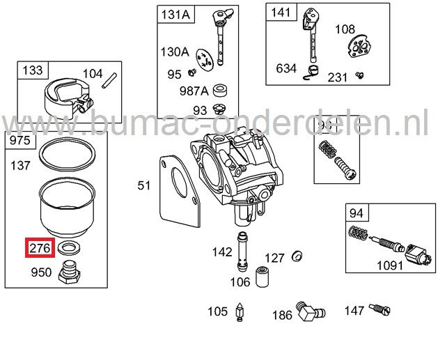 Pakking Afdichting Voor Vlotterbak Bout Briggs And Stratton Motor Van Pk T M Pk Met