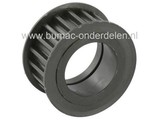 Getande Maaidekpoelie Castelgarden, Honda, Stiga 102 Cm Zitmaaier, Castel Garden Twin Cut 102, 122, Stiga Estate, Honda HF2213, HF2216, Riemschijf Getand voor Aandrijving Maaimessen, Pouly 20 Tands Maaidekaandrijving CASTELGARDEN, STIGA, HONDA