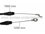 Motorremkabel GGP Loopmaaiers, Castelgarden NP534TR Grasmaaiers, Stiga - Mountfield - Dino - Alpina, Benzinemaaier, Cirkelmaaier, Gazonmaaier, Loopmaaier, Castel Garden, Motorstopkabel