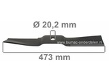 Mes 47,3 Cm voor Iseki SSM54, SF200 en SF300 Zitmaaiers, ISEKI Maaimessen voor Tuintrekkers, Frontmaaiers SSM 54, SF 200, SF 300, Maaibladen Iseki, Messen ISEKI