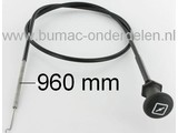 Chokekabel voor MTD - Wolf - YardMan - White Zitmaaiers - Tuintrekkers MTD 1170, 1180, 1212, 1800, LT1042, LT1045, LT1046 en LT1050