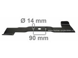 Vleugelmes 52,5 Cm ISEKI - KUBOTA Loopmaaiers, Maaimessen High-Lift voor Iseki SW521 en SW621 Gazonmaaiers, Maaibladen Kubota, Iseki Gevleugeld, Gazonmaaiermessen voor Benzinemaaiers, Cirkelmaaiers, Grasmaaimachines