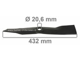 Maaimes 43,2 Cm voor John Deere 48 Inch Zitmaaiers, JOHN DEERE Maaimessen voor Modellen GX, X, GT, LT, LX, Tuintrekkers met een Maaibreedte van 48" - 122 Cm, Maaidek met 3 Messen, Maaibladen JD Zitmaaiers, Frontmaaiers, Tuintrekkers