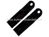 Messen 11,4 Cm KLIPPO Gazonmaaiers, Set van 2 Maaimessen voor Klippo Excellent, Kommun 4.2 en Pro 4 OHV Grasmaaimachines, Grasmaaiermesjes 2 Stuks KLIPPO, Maaibladen Klippo