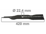 Mes 42 Cm voor KUBOTA 48 Inch Zitmaaiers, Maaibladen Kubota H30T, GR Series, ZG200, ZD200, GR 2120 SEU, RCK 48 SGREU Tuintrekkers, Mini Trekkers met een Maaibreedte van 48", Zitmaaiermessen, Maaibladen KUBOTA Mini Tractors, Tractoren