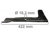 Mes Links 42,2 Cm voor Kubota Zitmaaiers G18, G21, GR2100, RCK42GREC, RCK48, KUBOTA Maaimessen voor Frontmaaiers, Tuintrekkers, Zitmaaiermessen Rechtsdraaiend, Kubota Maaibladen