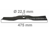 Mes 47,5 Cm voor Kubota 54 Inch Tuintrekkers, KUBOTA Maaimessen voor Modellen TG 1860, B 2350, RCK 54-22 BX, RCK 54-23 BX, RCK 54-24 GEC, RCK 54-24 TGEC, G 1260 met 54" - 137 Cm Maaibreedte, Maaibladen Kubota Tuintrekkers, Tractoren, Minitractors