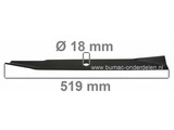 Maaimes 51,9 Cm Kubota 60 Inch Tuintrekkermodellen MR6000, RC60, B7100HST, KUBOTA Maaimessen voor Tractoren, Mini-Trekkers met 60", 152 Cm Maaibreedte, Maaidek met 3 Messen, Maaibladen Kubota MR 6000, RC 60, B 7100 HST Tractors, Zitmaaiers