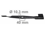Mes 32 Cm KYNAST - GRANJA Elektrische Grasmaaiers, Maaimessen Elektromaaiers 3210E, Kynast, Granja Grasmaaiermessen voor Electrischemaaiers, Elektromaaiers met 33 Cm Maaibreedte