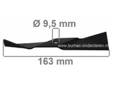 Maaimes 16,3 Cm MTD 44 Inch Zitmaaiers, Messen voor Tuintrekkers, Frontmaaiers van Mtd, Gutbrod, Bolens, Wolf, Cub Cadet, White, Yardman met 44" Maaibreedte, Achteruitworp, Maaimessen, Zitmaaiermessen, Maaibladen voor Mini-Trekkers