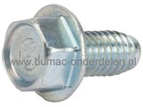 Bout voor het vastzetten van de Steunplaat voor de Vooras bij onder andere Craftsman Zitmaaier, Bout 3/8"-16" L=3/4" Bout komt ook voor op Lazer, Husqvarna, Wizard, Jonsered, Partner, Yardpro en Mcculloch Zitmaaiers