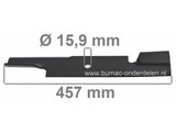 Maaimes 45,7 Cm voor Scag en Bunton Zitmaaiers 36" en 52", Maaimessen voor 90-2T, 90-2TH, 90-4T, 90-4TH SCAG, BUNTON Tuintrekkers met 36 Inch/91 Cm Maaibreedte met 2 Messen en 52 Inch/132 Cm Maaidek met 3 Maaimessen, Zitmaaiermesssen, Maaibladen